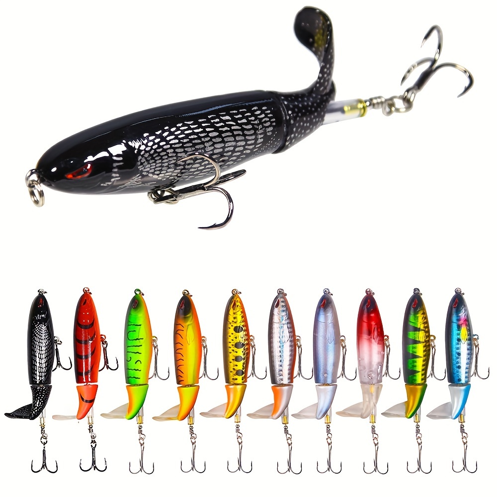 

10pcs Fishing Lures Hard Bait Minnow Swimbait Crankbait Jerkbait Popper Topwater Lures With Treble Hooks 3d Eyes Freshwater Saltwater Fishing Lures For Bass Trout Walleye Pike Catfish