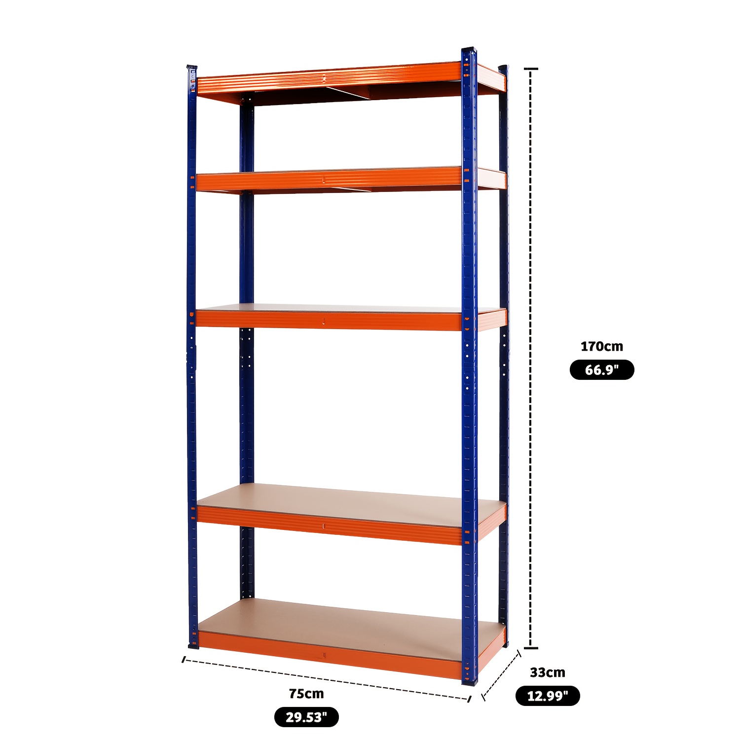 TEMU Garage Shelving, Pallet Racking System Rack Storage Shelves Industrial Commercial Organize Capacity, 5 Metal Adjustable Assembly Storage And