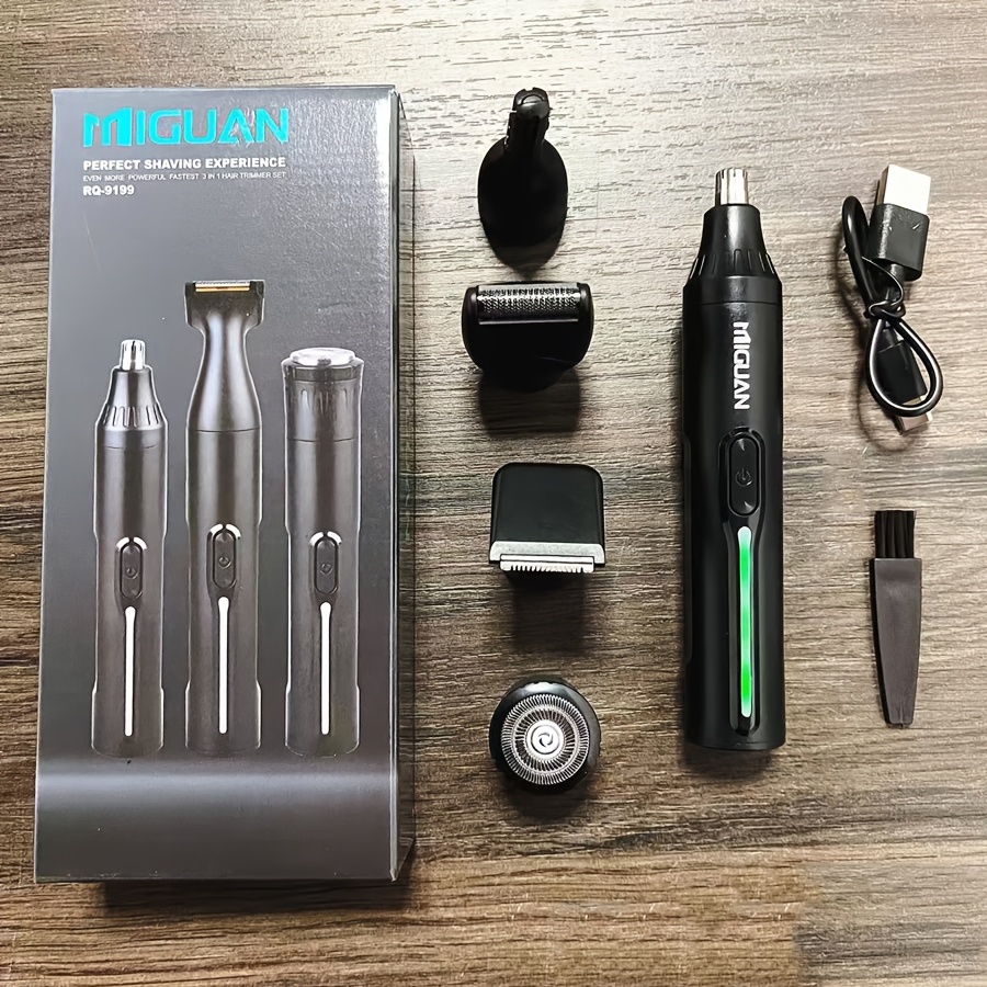 Image of Professional Grooming Set, Usb Rechargeable Trimmer For Nose And Ear Hair, Beard And Eyebrow Shaver, Body Hair Clipper, Men's Personal Care Equipment - For Him