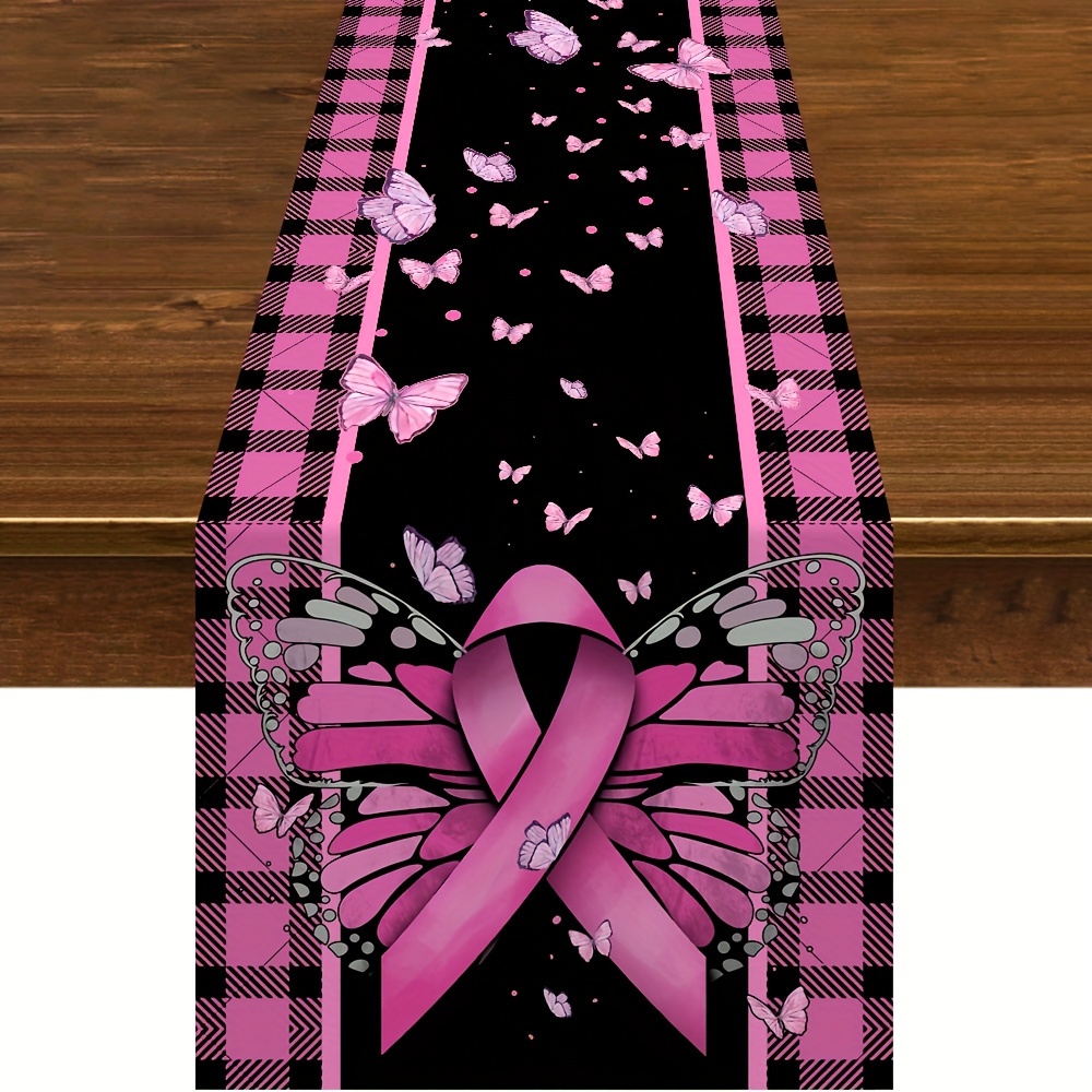 

Breast Awareness Tablecloth - , Polyester, Rectangular, Woven For Durability - Dining & Outdoor Events