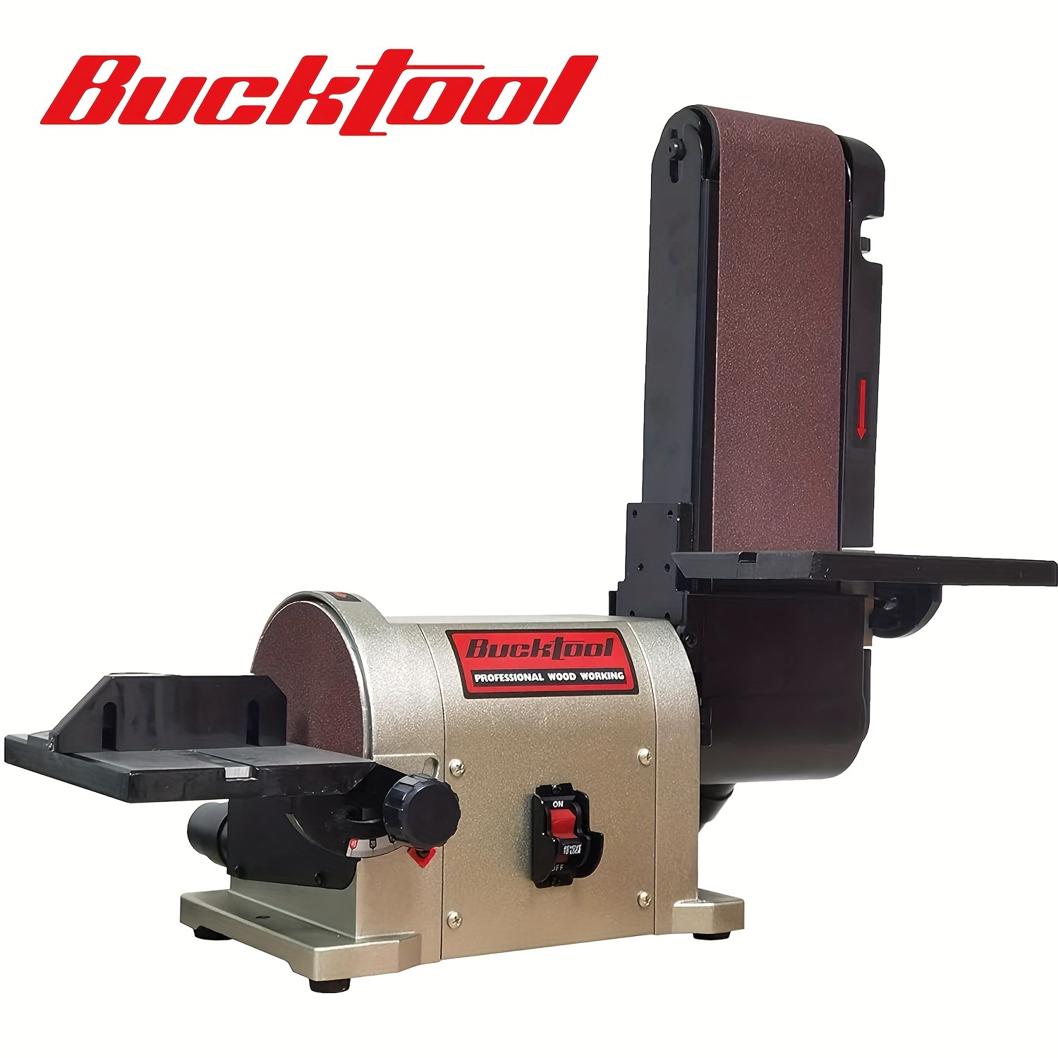 TEMU Bucktool 5.0a Belt Disc Sander 4 36 In Belt And 6 In Disc Sander With 3/4hp Direct-drive Motor And Portable Al Base, Bd4603 Upgraded Model, Without Battery