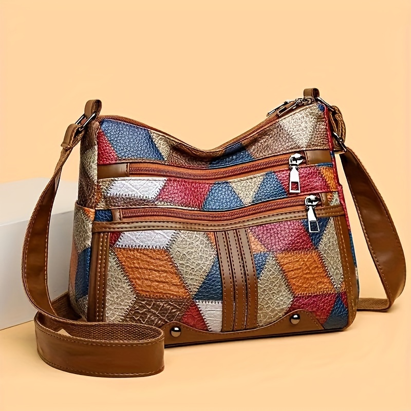 

Women's Crossbody Bag , Pattern, Zip - For &