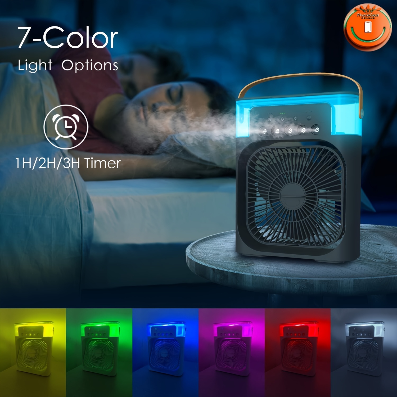 multifunctional high   wind cooling fan size 16 2cm x 7 7cm   2cm this fan is   home office outdoor use and more with its powerful airflow and   it offers multiple wind speed settings to   choose   size according to your needs providing a cooling experience portable design with carrying handle for   details 3