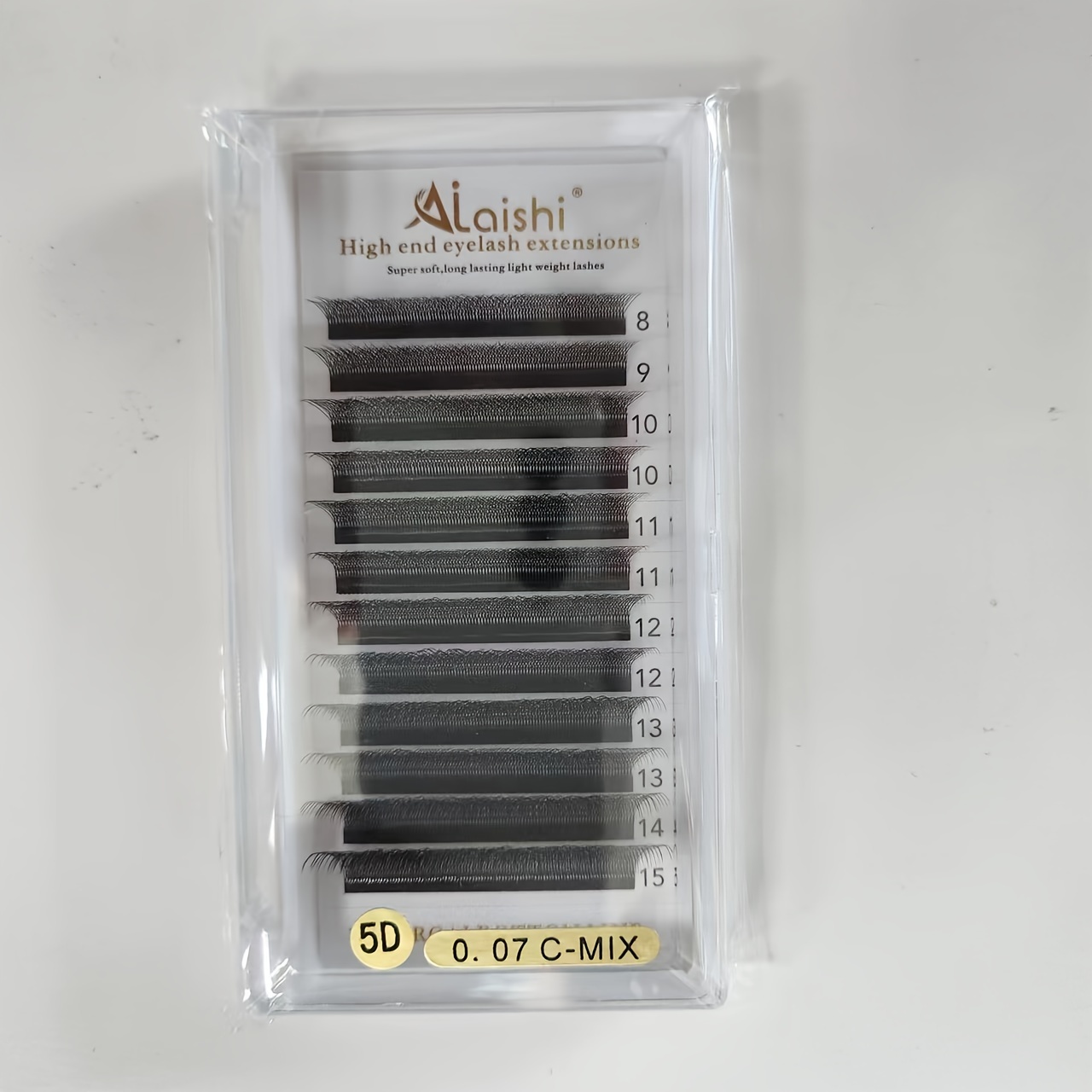Ailaishi 5d 8-15mm 0.07 C/d Easy Fan Eyelash Extension Handmade Fast Blooming Premade Fans Volume False Eyelashes