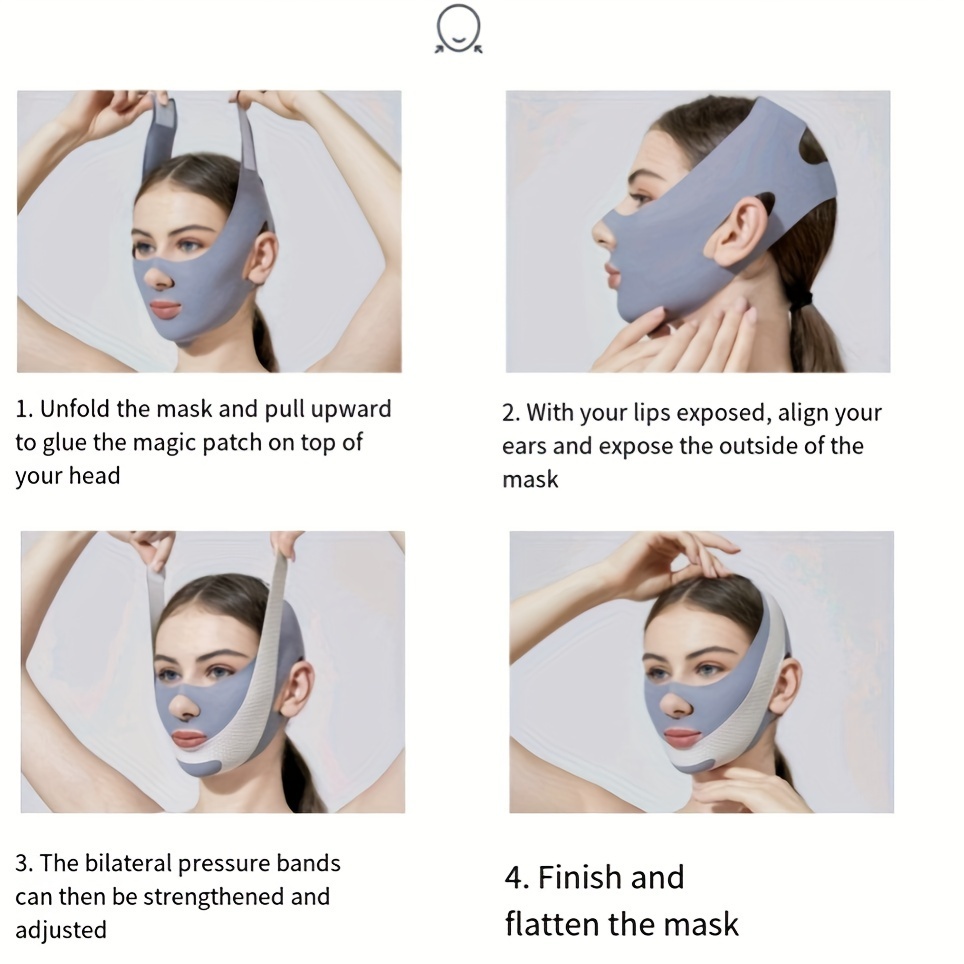 1pc Beauty Face Lifting Mask, V Line Lifting Strap, Double Chin Reducer,  Chin Up Mask Face Lifting Belt, Face Chin Mask Gift For Men And Women