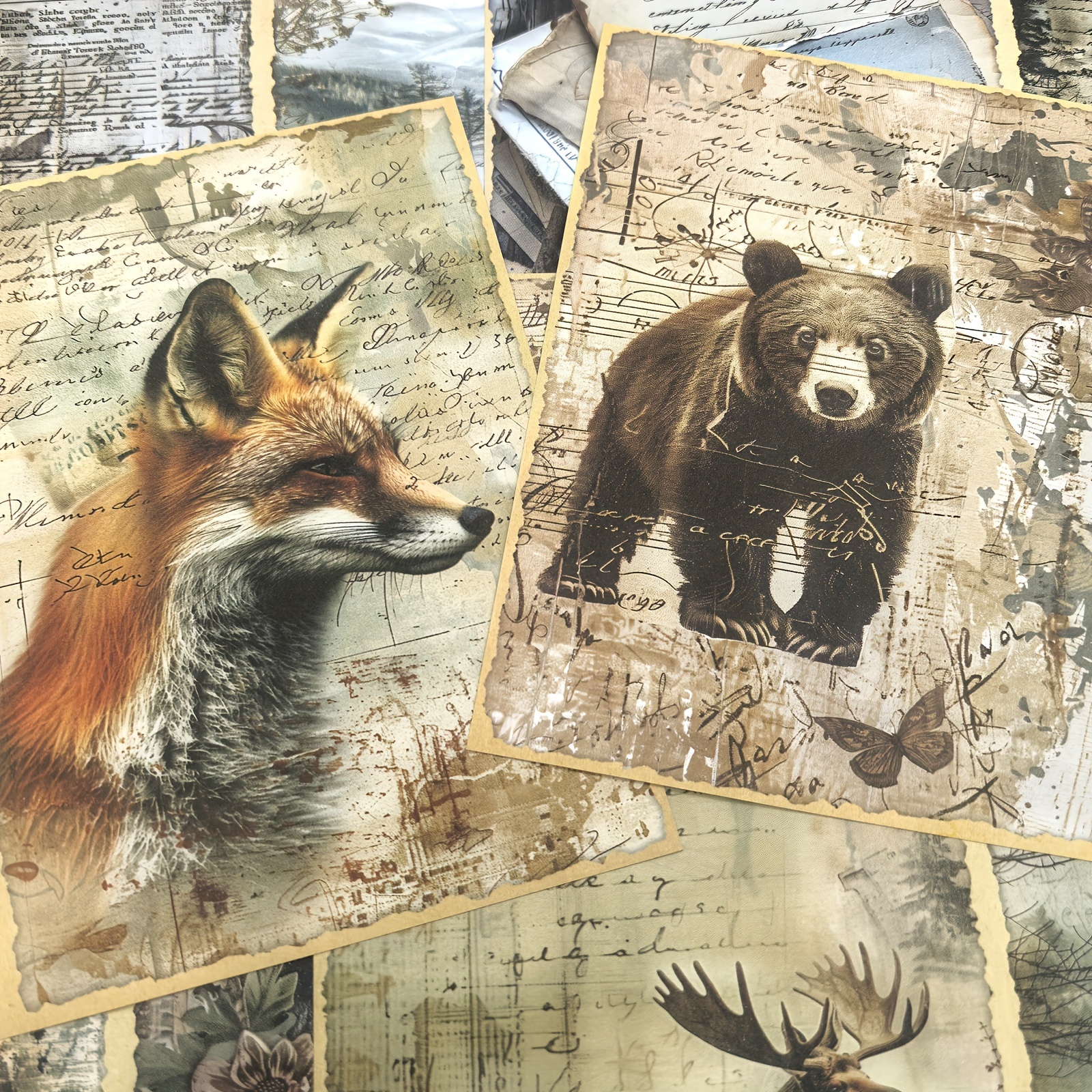 

Vigus 10 Sheets Of Vintage Newspaper Animal Description Garbage Diary Magazine A5 Size Paper