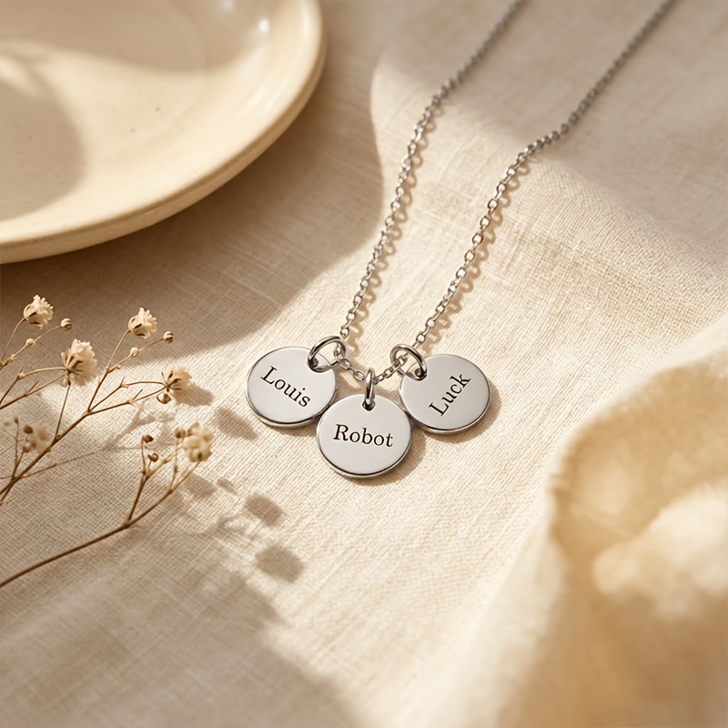 Women's Personalized Stainless Steel Name Necklace, Custom Gift