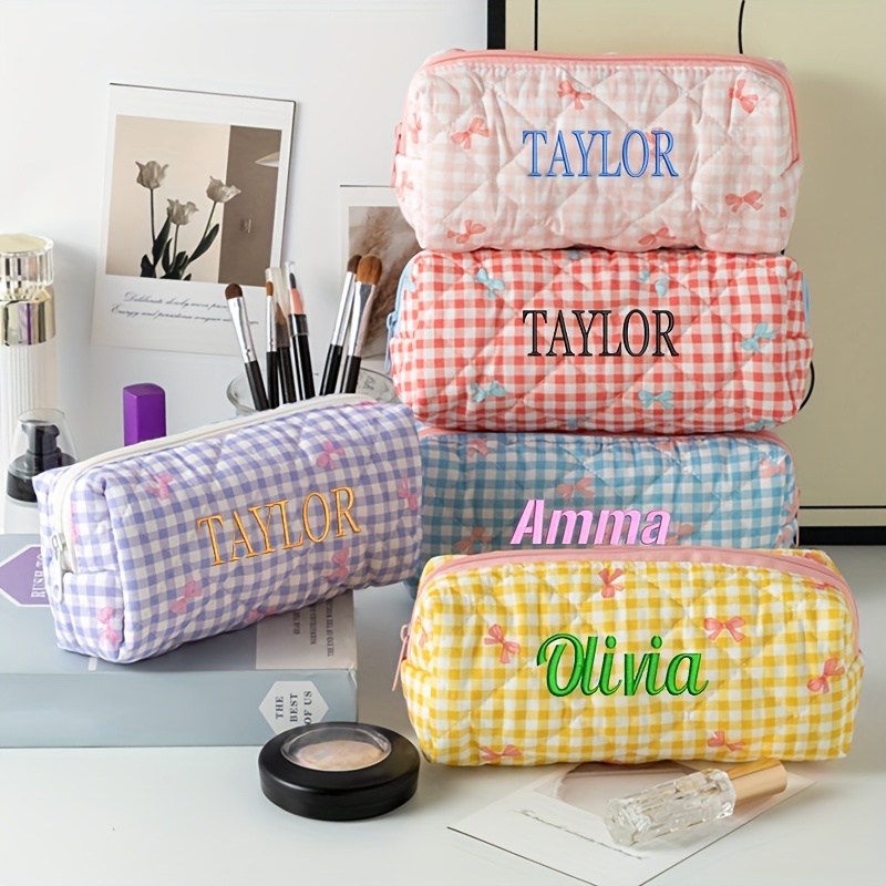 Buffalo Check Slim Pencil Case - Carpe Diem Diamond checked pencil case display picture 1
