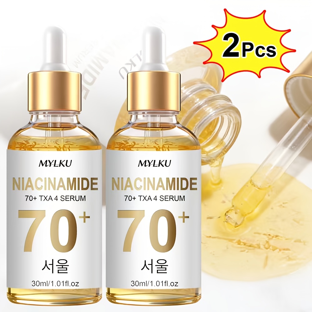 2 bucăți Ser Facial cu Niacinamidă + Acid Hialuronic pentru Ridicare și Fermitate Instantanee, Potrivit pentru Pielea Lăsată și Ridurile Faciale, Face Fața să Pară Mai Fermă, Minimizează Vizibil Ridurile, Liniile Fine, etc., Spune Adio Pielii Uscate, Mate și Lăsate, Potrivit pentru Toate Tipurile de