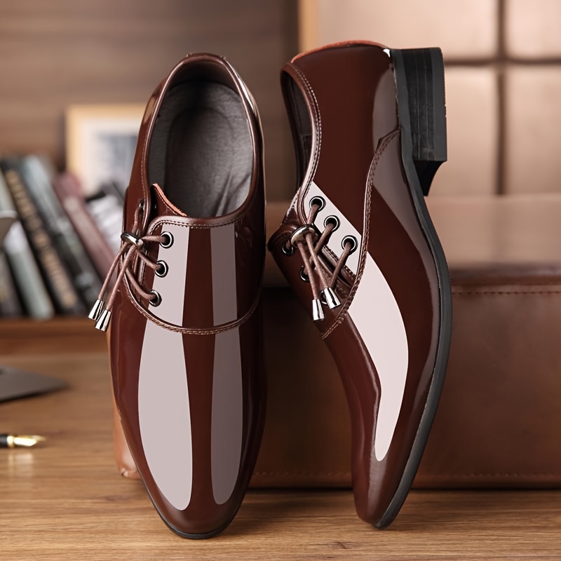 

New Business Casual Men Fashionable Patent Leather Shoes