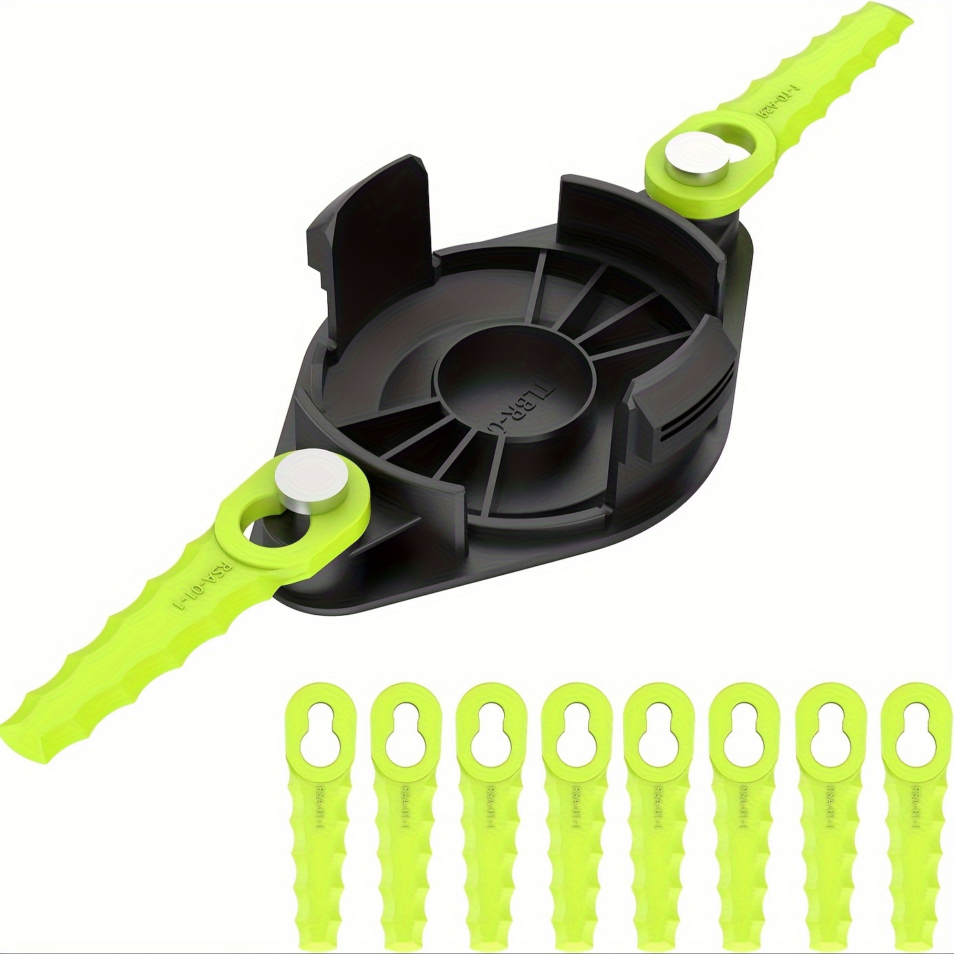 

Bladed Trimmer Head With 10 Replacement Blades - Compatible With 18v, 24v, 40v String Trimmers - Easy Installation Polycarbonate Trimmer Head Replacement For Acfhrl2