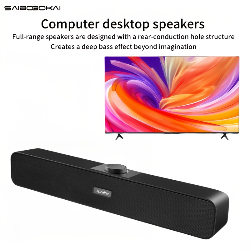 Enceintes USB ADELGO Mini Portable Stéréo 3D Pour PC - Noir Version 2.0