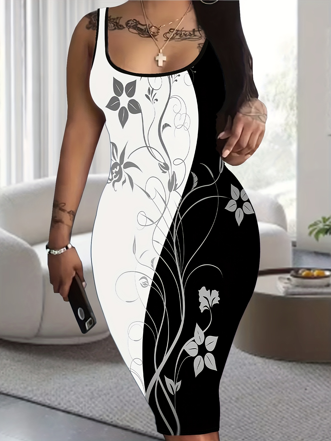 printed suspender bodycon dress halter neck cross backless - Temu Bahrain