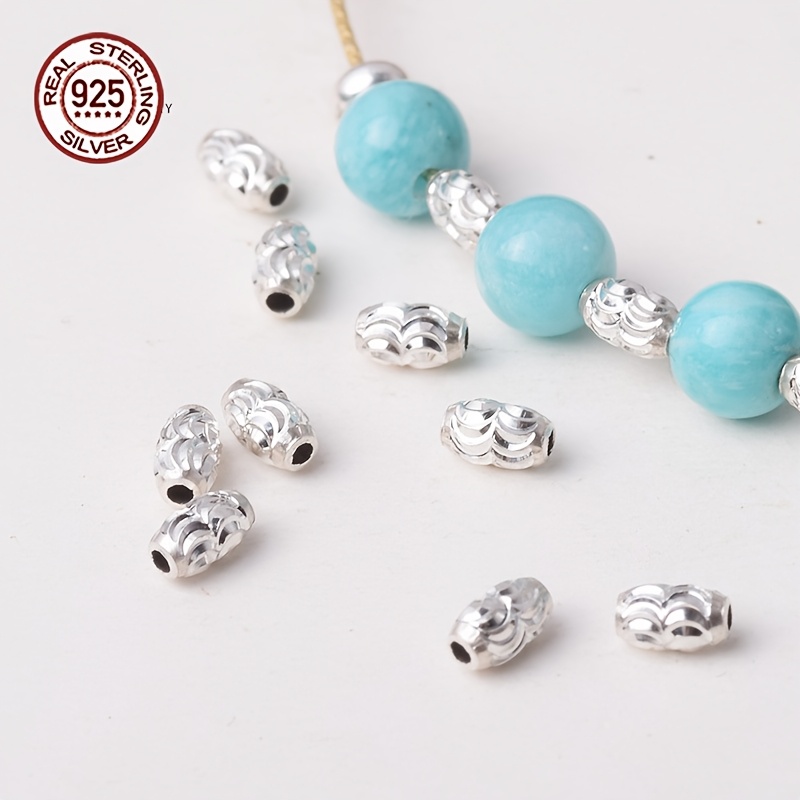 25pcs S925 Sterling Silver Stackable Spacer Beads for DIY Jewellery Making