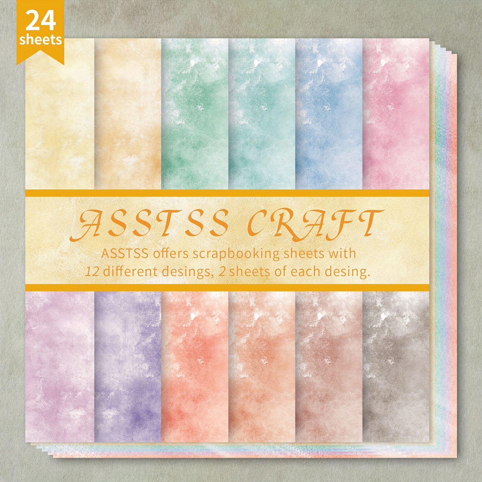 

24-sheet Scrapbooking Paper Pad, Gradient Supplies, Heavyweight Cardstock For Bullet Journaling, Collage Art, Greeting Cards, & Crafts, 6"x6" Gradient Design Pack