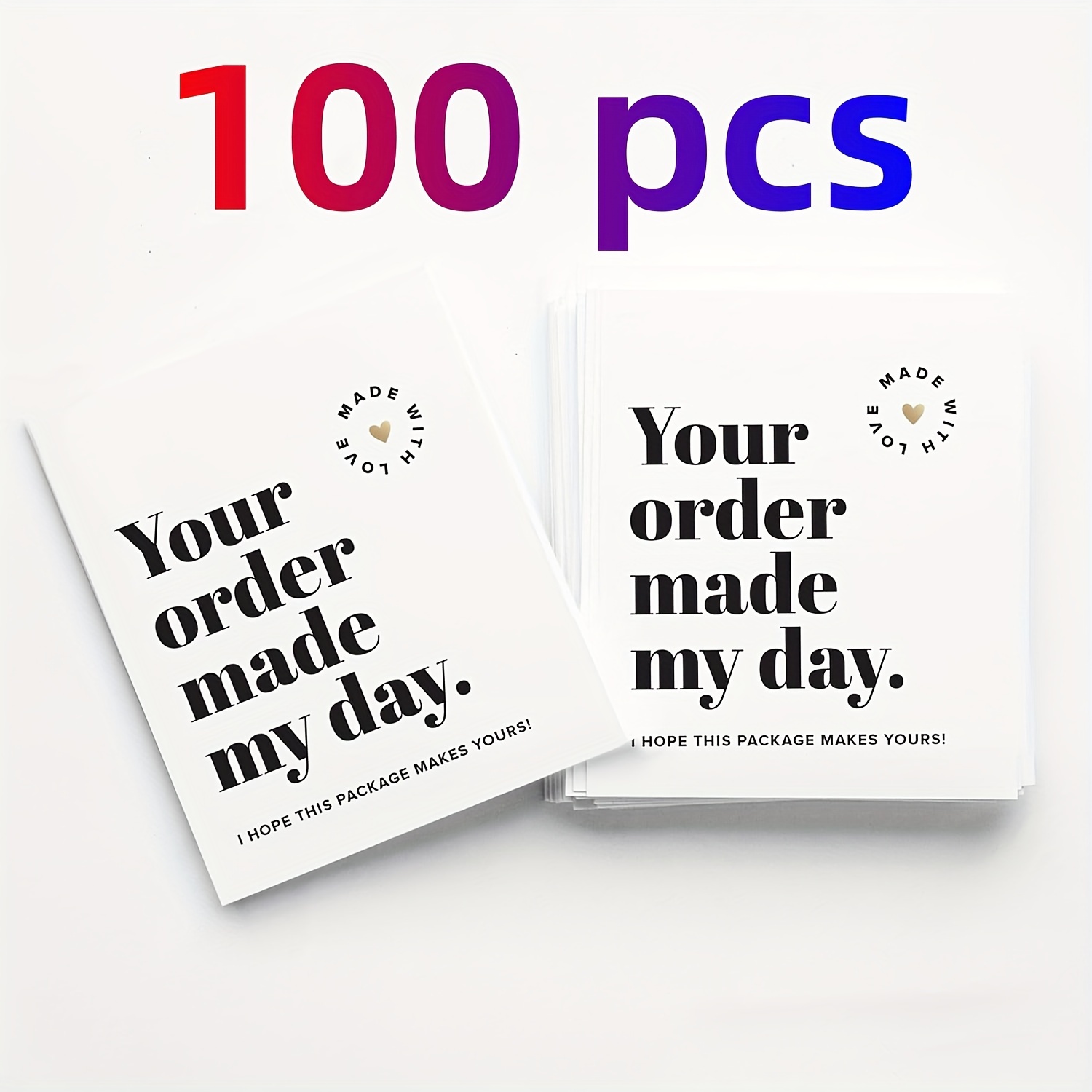 Thank You Cards For Small Business, 50/100pcs - Essential Packaging Supplies & Must-haves For Customer Appreciation, Thank You Notes For Supporting My Small Business Cards