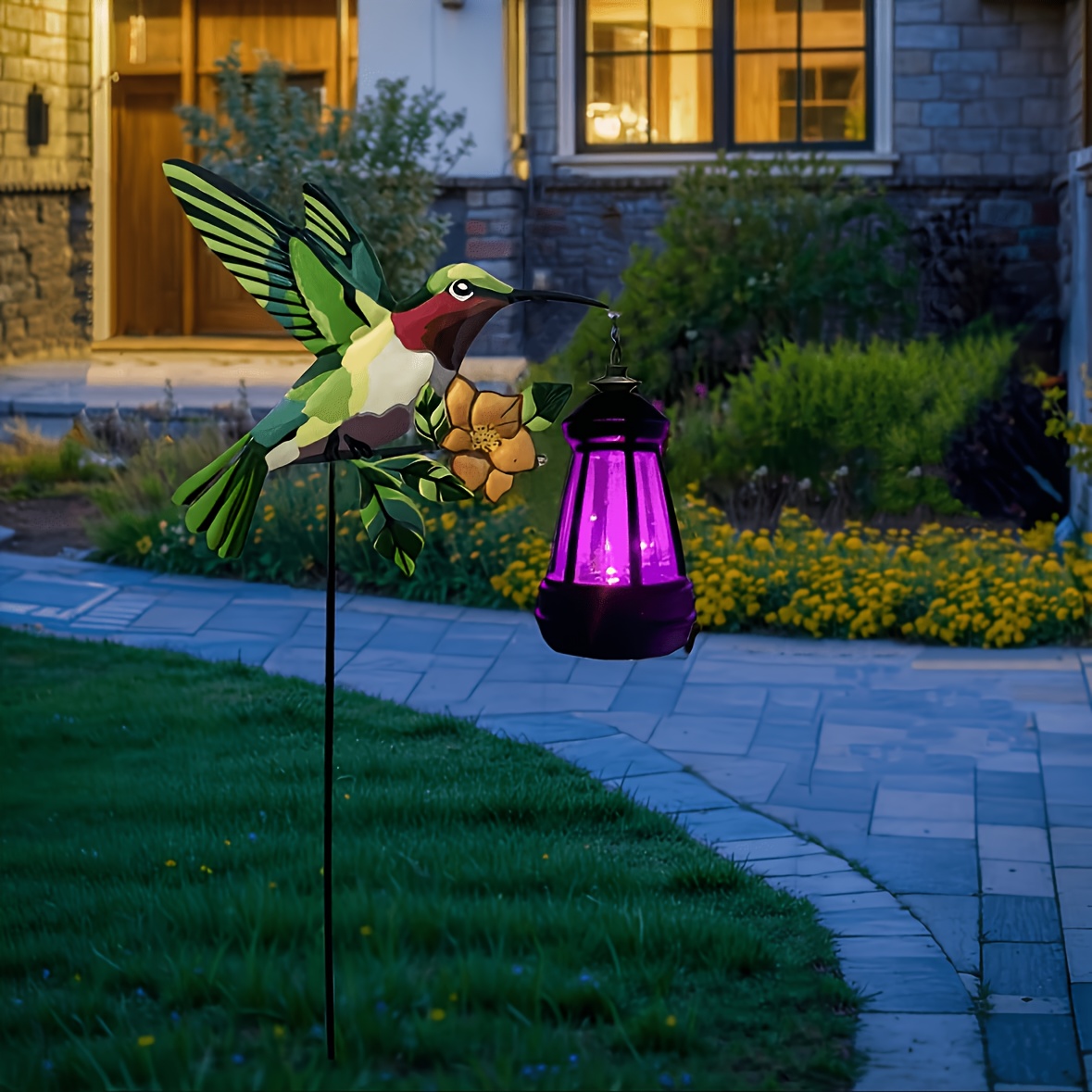 TEMU Lampe solaire de jardin de , une lampe de sol avec lanterne solaire, une lampe solaire suspendue, une lampe de chemin solaire, une décoration
