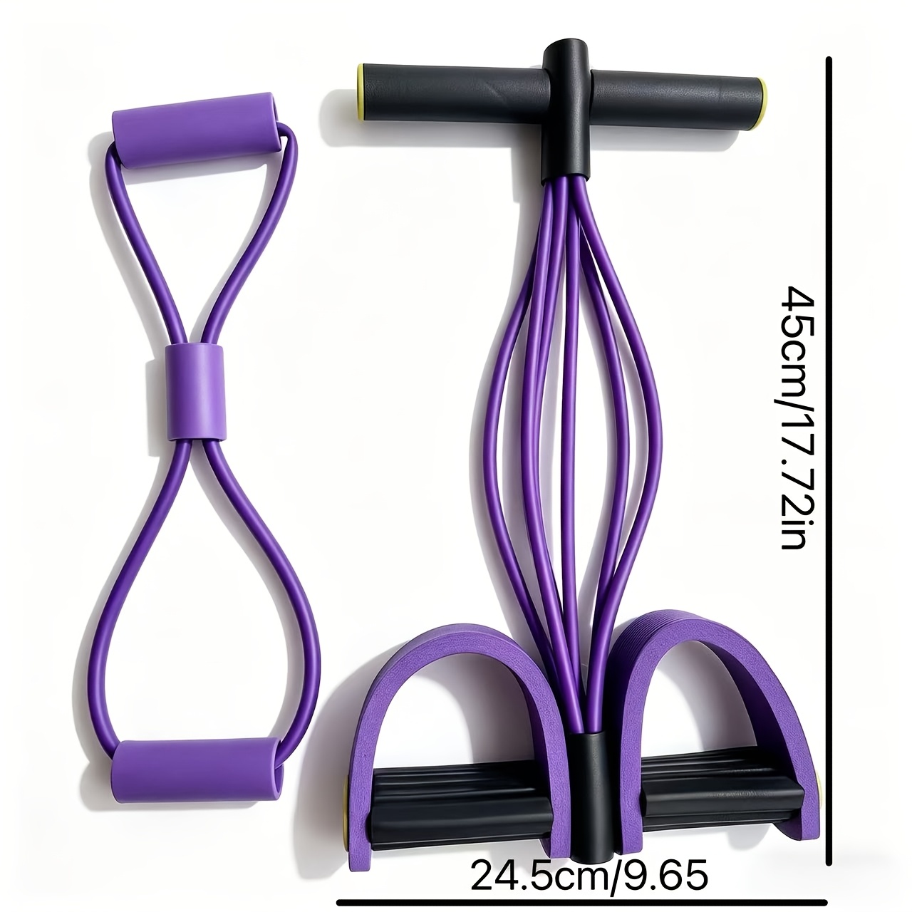 TEMU Ensemble Pilates et Yoga 2 pièces, inclut une boucle de résistance de 8 + 6 tubes de bandes de résistance améliorées à haute élasticité, bandes