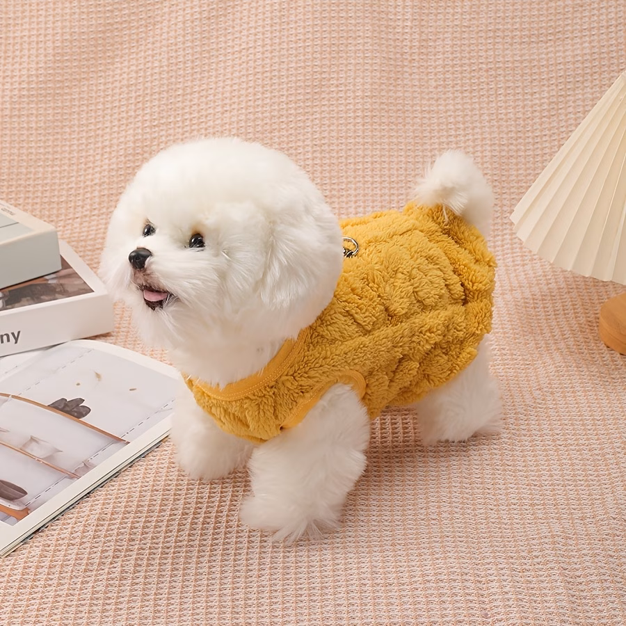 pet clothing dog vest autumn and winter warm clothes sleeveless comfortable with traction Product details 3