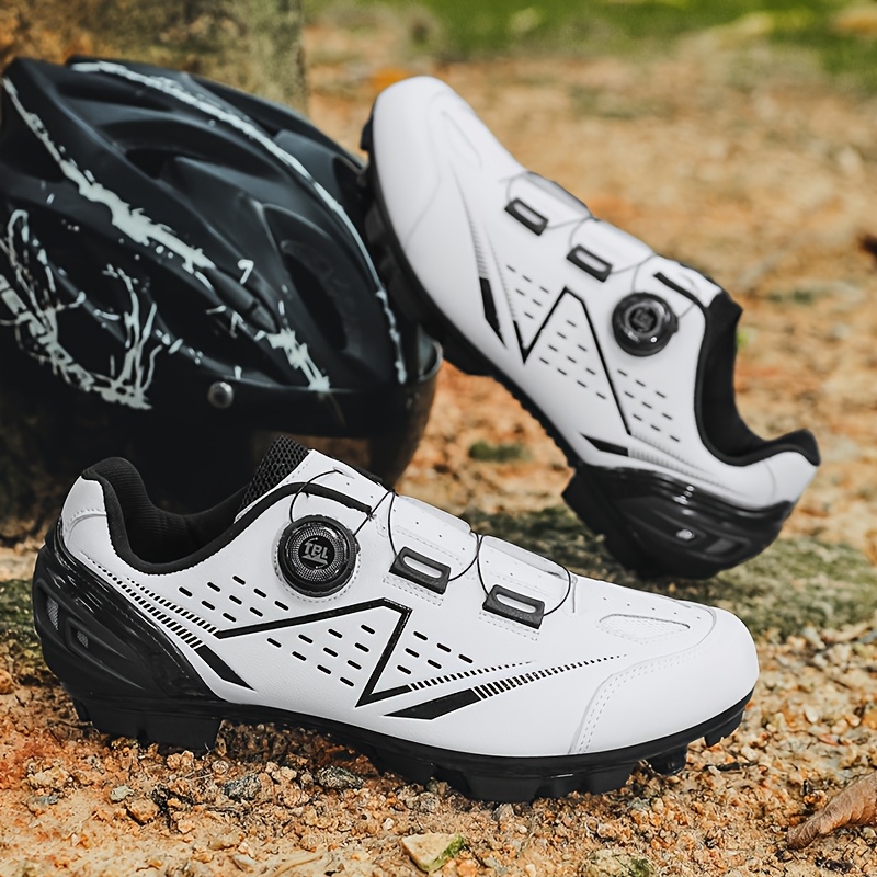 Chaussures de vélo de montagne chaussures de cyclisme pour hommes chaussures de VTT boucle à cliquet rapide Compatible avec le pédale du système SPD pour intérieur et extérieur Mo  18