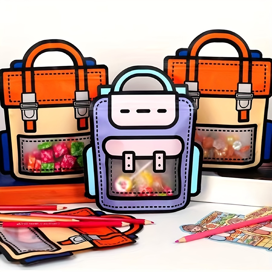 

16-piece Cute School Bag Shaped Party Favor Bags - Perfect For Back To School & Birthday Gifts