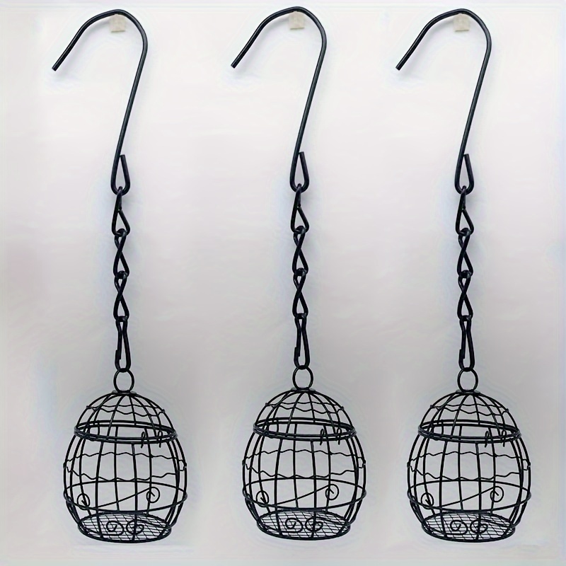 

Elegant Metal Bird Cage Feeder - Perfect For Outdoor Garden & Patio