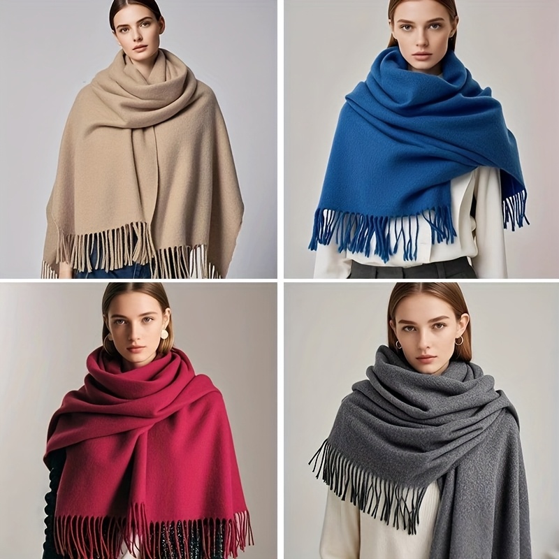 78.74inch*27.56inch/74.8inch*12.99inch Wool Scarf, Warm, Thickened And Enlarged, Shawl, Christmas Gift, Birthday Gift