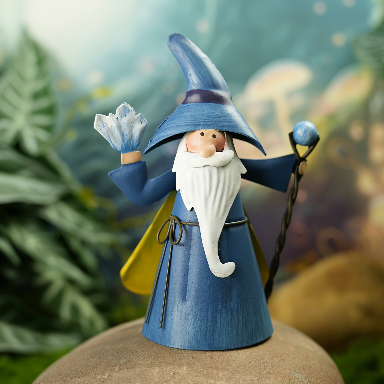 Image of Forest Fairy Tale Miniature Handcrafted Metal 3d Fantasy Princess, Prince, Wizard, Horse Statue