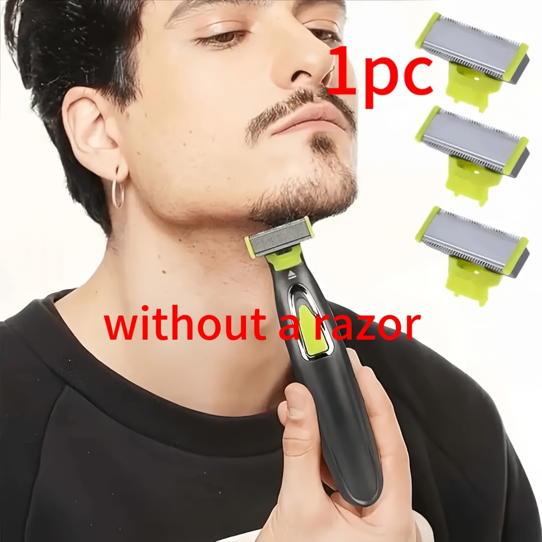 TEMU Hoja de repuesto para afeitadora de hombre - Compatible con recortadora de barba lavable MLG, estructura de plástico duradero, accesorios de