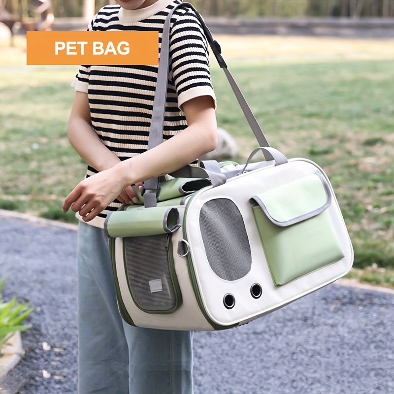 

Portable And Foldable Pet Cat Carrier, Lightweight, Breathable, And Durable