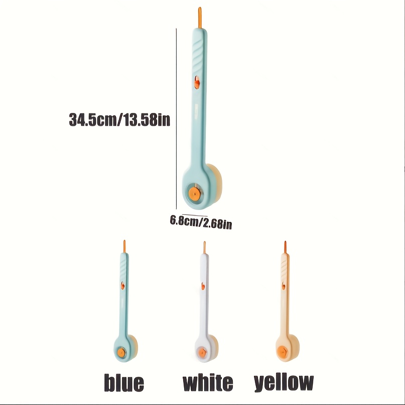 1pc unisex long handled bath brush with soft bristles liquid soap dispenser back scrubber   for independent bathing   sensitive light beige no electricity needed bath brush for showering   modern shower tool durable shower tool Product details 4