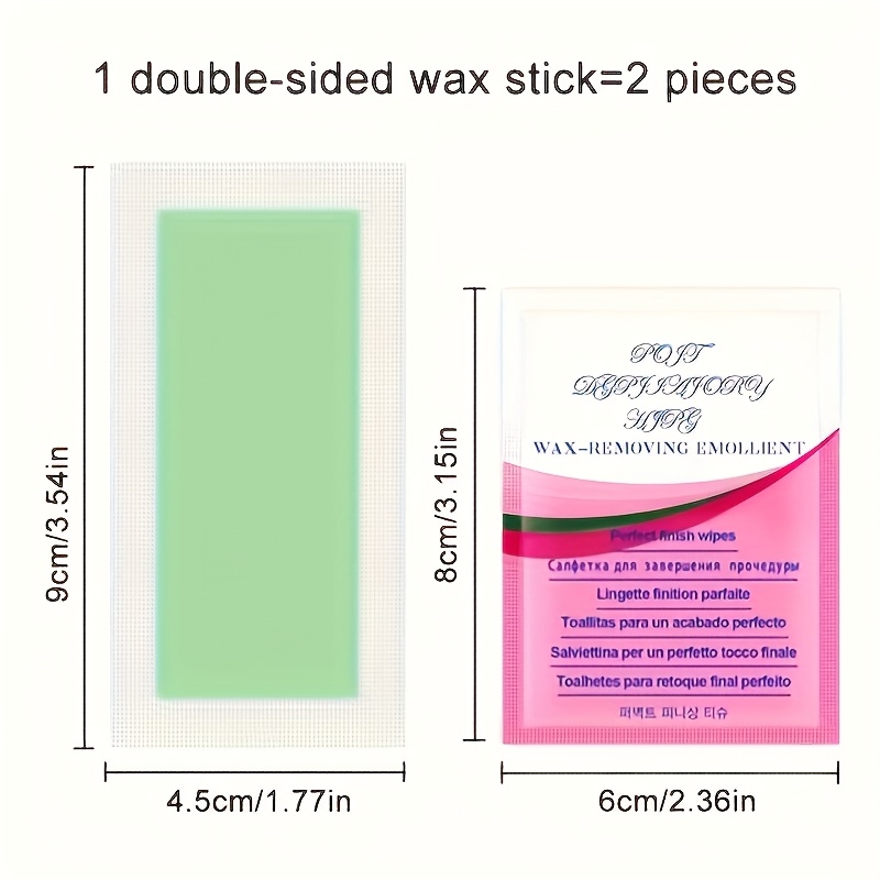 10/20/30pcs Wax Strips for Hair Removal on Lips, Face, Eyebrows, And Bikini Line, Made from Beeswax, Includes Vitamin E Care Wipes.