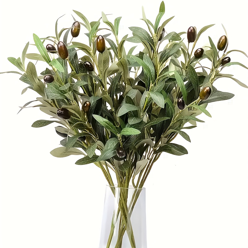 

4/5pcs Artificial , Plastic Olive Stem, Realistic Fabric , Decoration Flower Arrangement, For Home Decoration, Desktop Rehabilitation Decoration (no Vase Included)