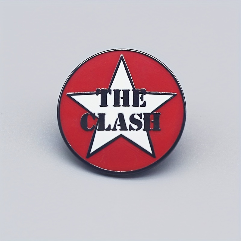 

Star Logo Fashion Brooch, Zinc Alloy Pin Badge, No Mosaic, Yun Jie , Punk Rock Band-inspired Accessory, Unisex