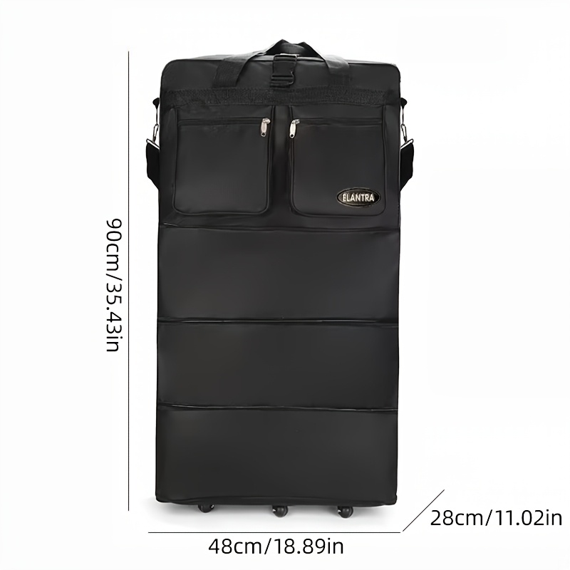 90 cm swivel wheels luggage bag large airline check in bag Temu