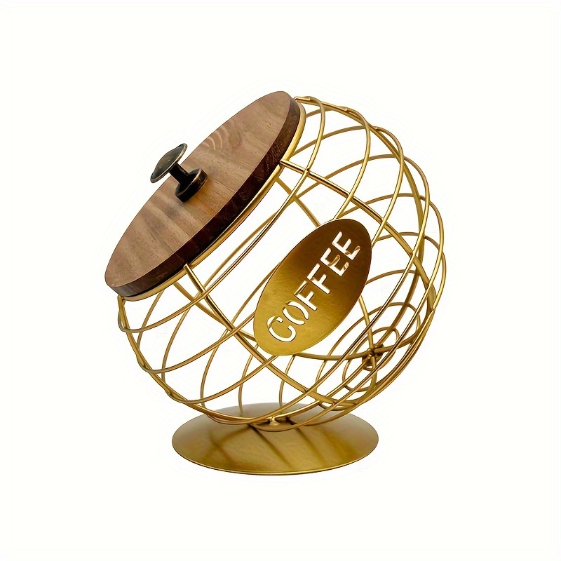 TEMU 1pc Unique Pod Basket - Capsule Holder With Slanted Design For Home, Bar, Display