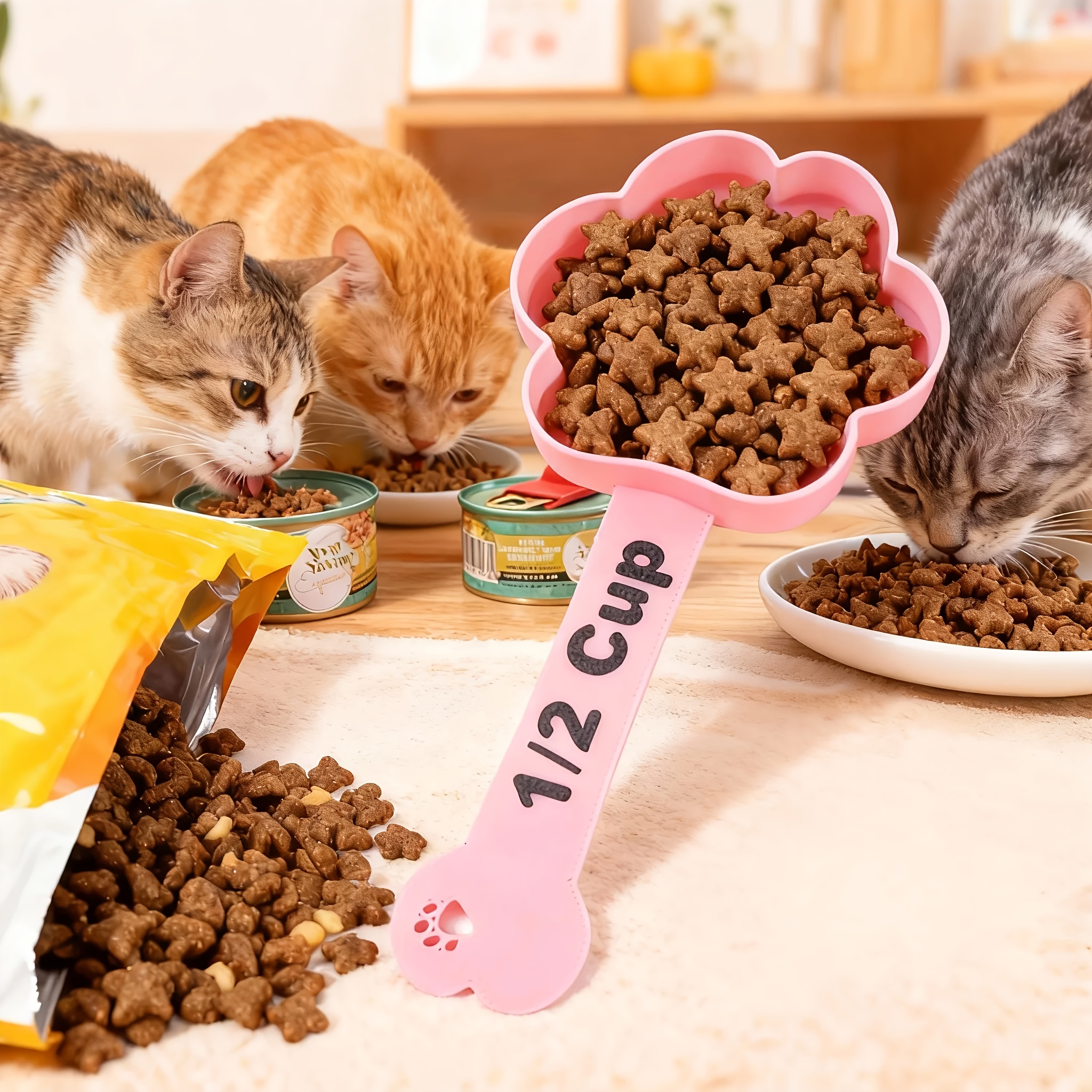 Durable Plastic Pet Food Can Spoon - Easy-Clean Scoop for Mixing Wet Food for Dogs And Cats, Random Color, Perfect for Pet Feeding, Pet Food Spoon