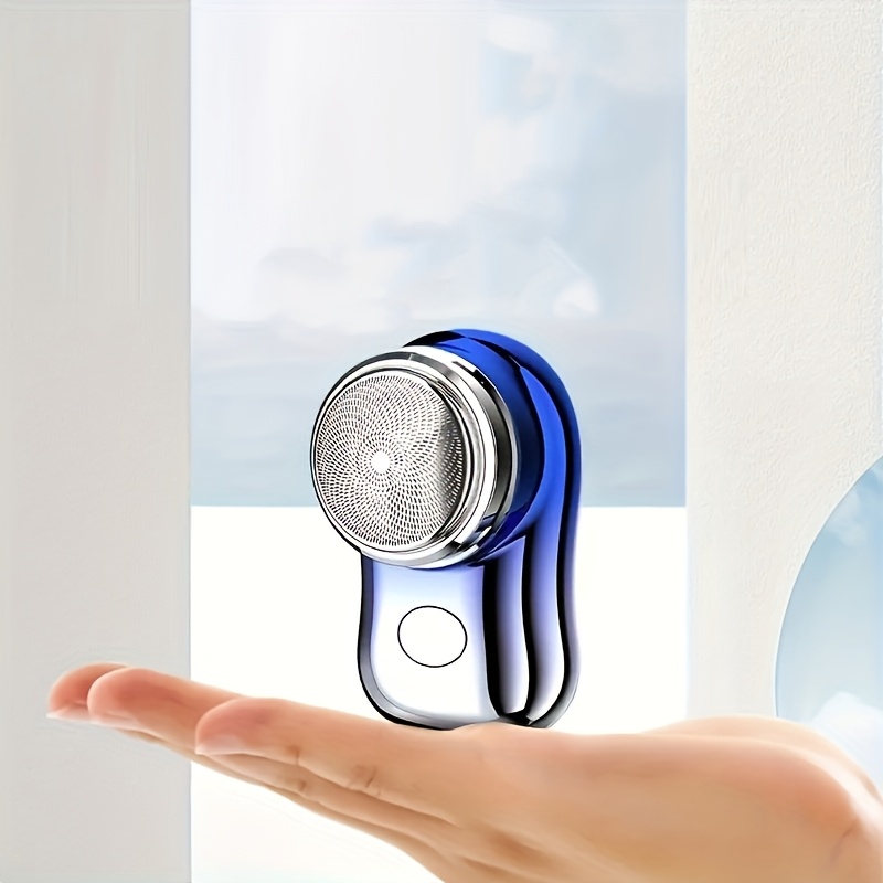 Mini afeitadora rotatoria FEIYBA recargable por USB, unisex, portátil con pantalla digital LED de un botón, adecuada para viajes, oficina, salidas, regalo para hombres