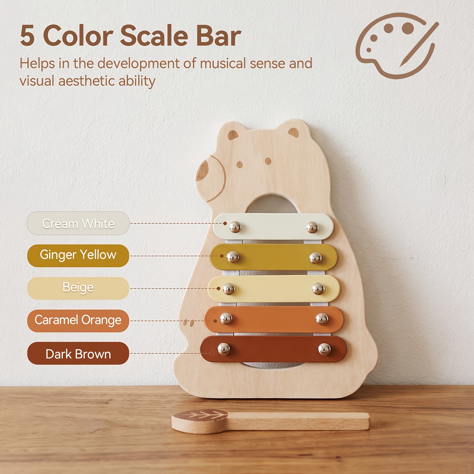 Cute Bear Sorting Toy for Early Education and Auditory Development