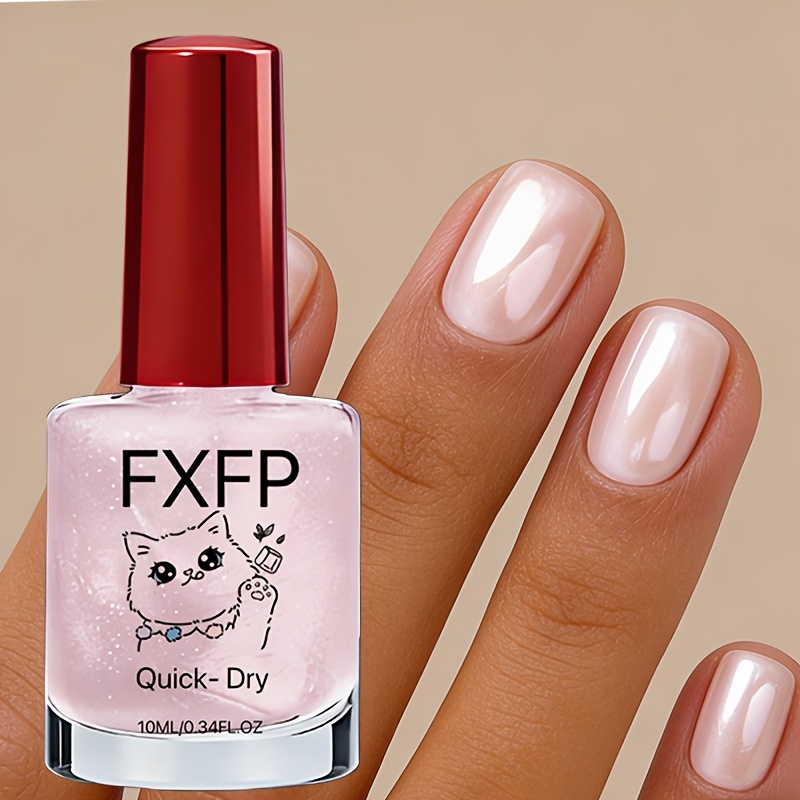 pink   strengthening oil quick drying no lamp required durable formula pearlescent effect to   nails suitable for weak or soft nails   for busy professionals