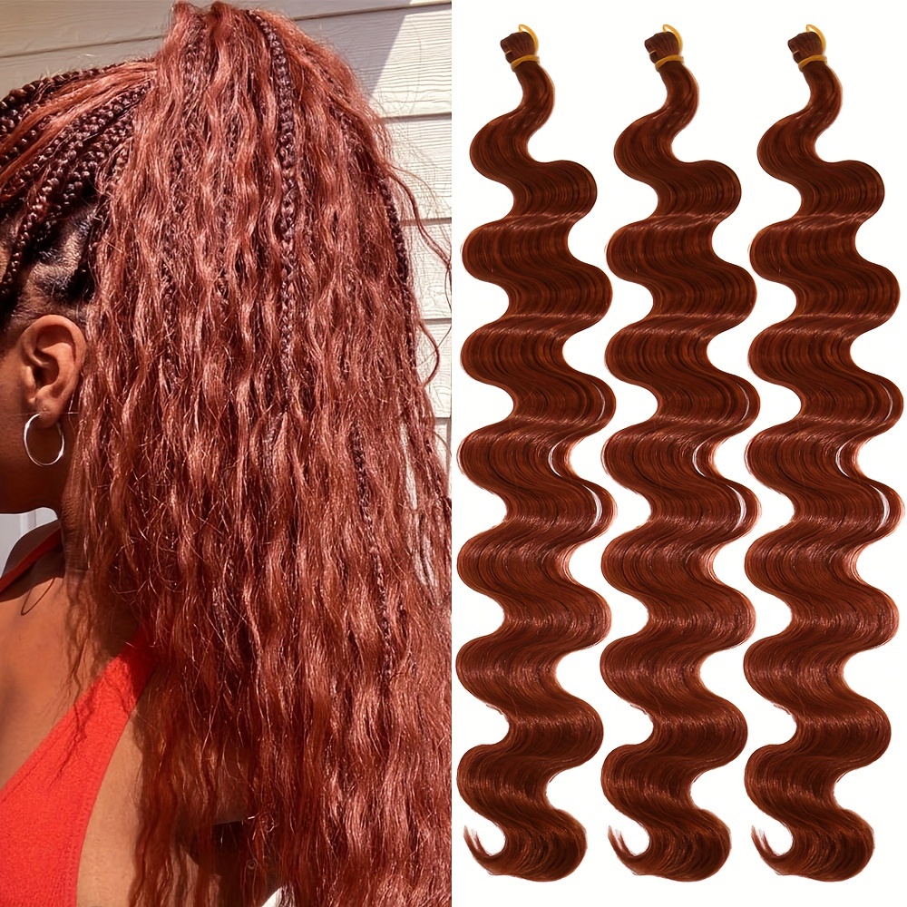 3pcs 24 looking body wave braiding hair extensions women pre