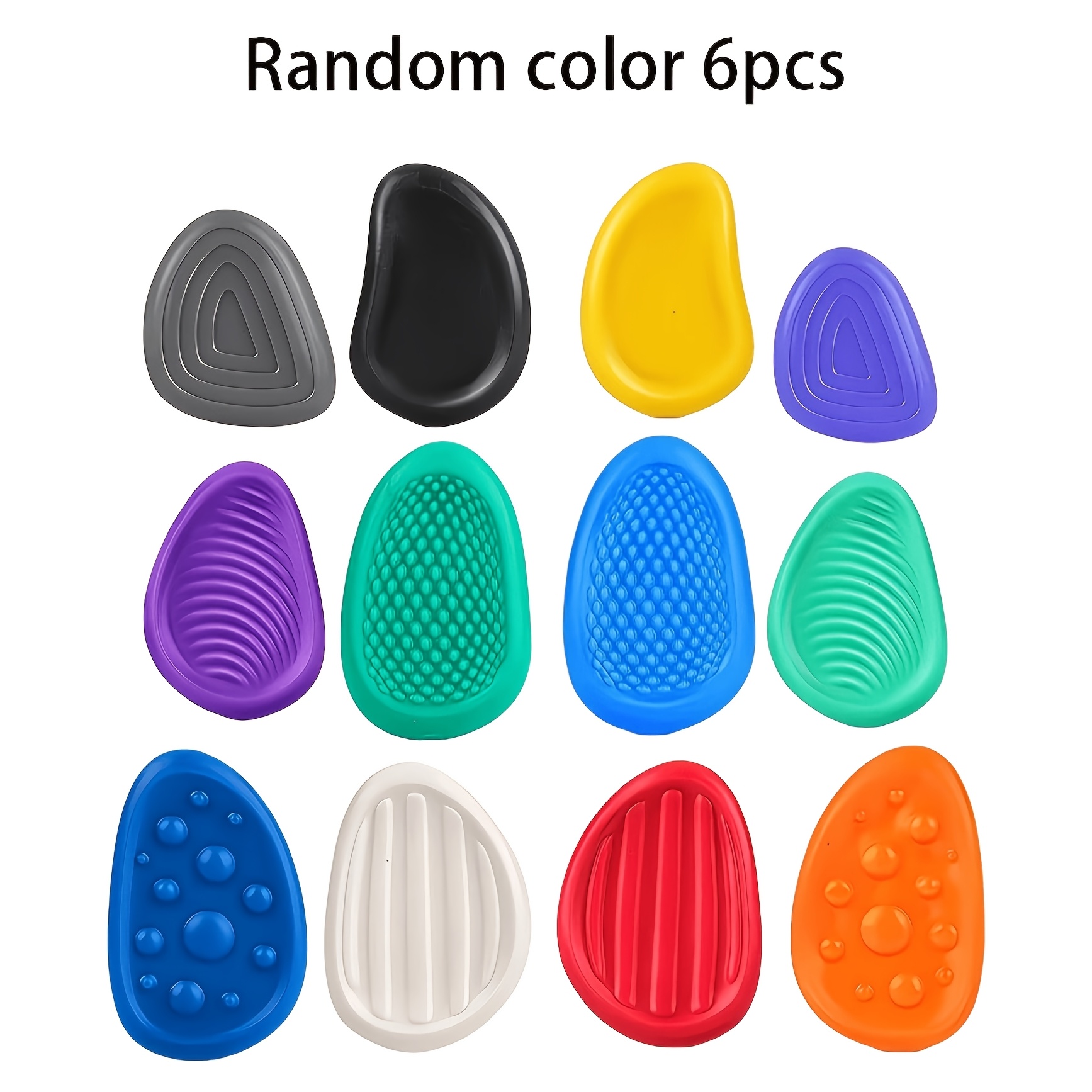 6/12pcs Sensory Stone Set - Durable, Washable, In Multiple Colors, Suitable For Educational Use, Ideal Gift For Concentration Skills. Halloween, Christmas Gift