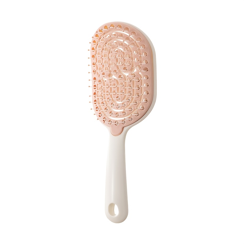 TEMU Self-cleaning --click Detangling Comb, Volumizing High Crown Ridged Comb For Women, Styling Massage Air Cushion Comb