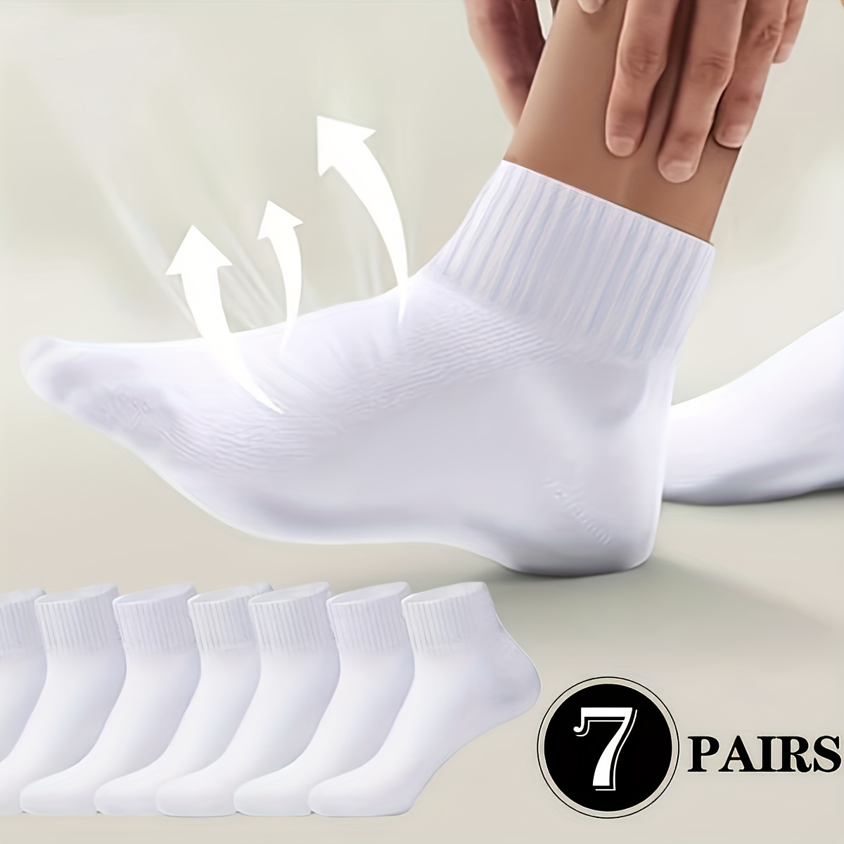 E-shop 7 Paar/14 Paar Herren- Damen-Sportsocken mit Streifenkanten, atmungsaktiv, Ganzjahressocken, geeignet für verschiedene Sportschuhe, klassisches