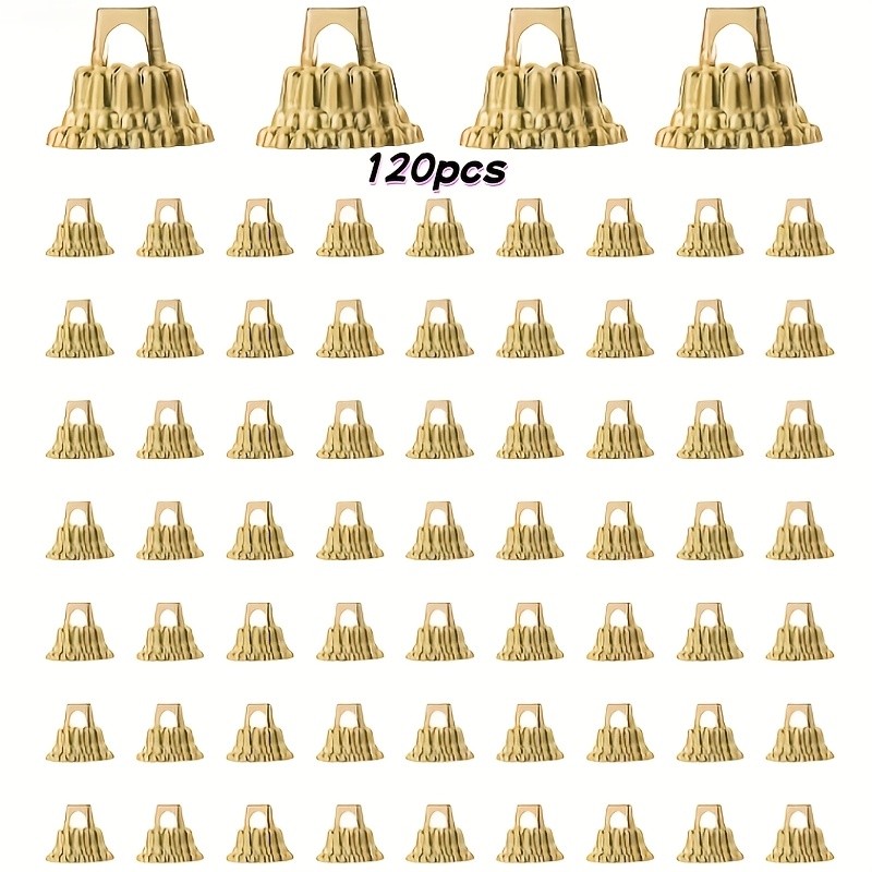 TEMU 120pcs Golden Christmas Ball Hats, Detachable Hanging Hats, Christmas Tree Hanging Additions, Holiday Decoration Additions