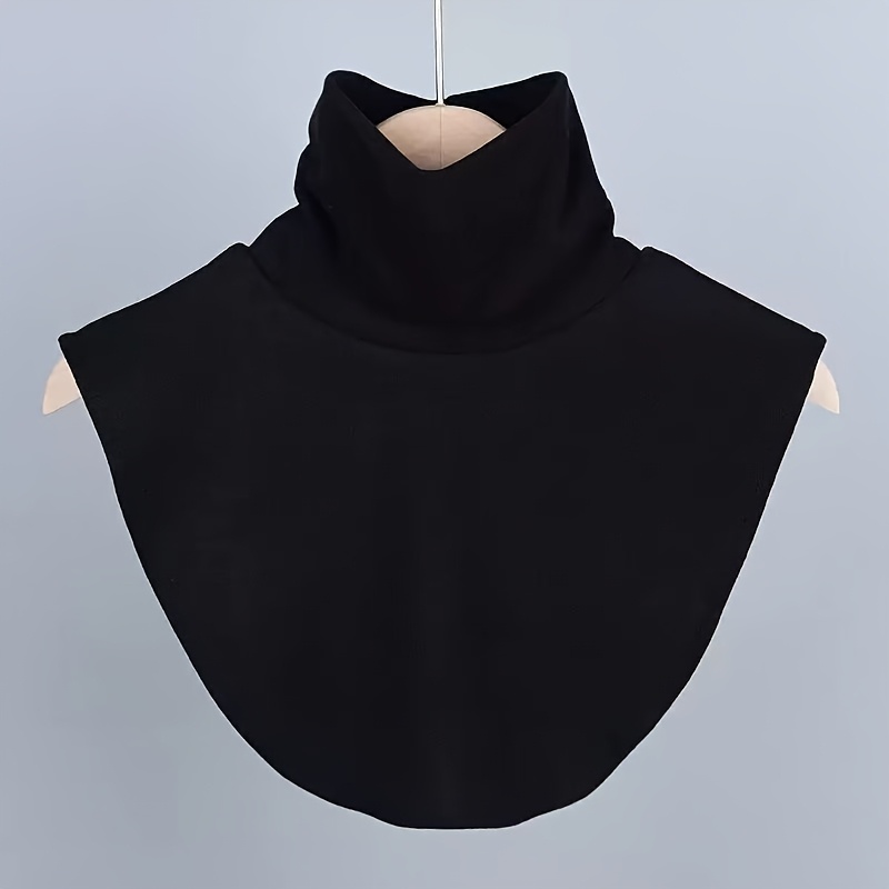 1pc Suitable For Men And Women: Solid Color, High Elasticity, German Fleece, High Collar, False Collar Base, Decorative Collar, Suede, Warm For Autumn And Winter