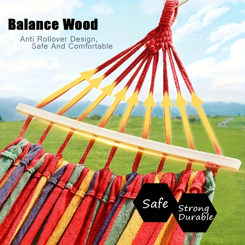 Colorful Double Anti-rollover Hammock for Outdoor Camping