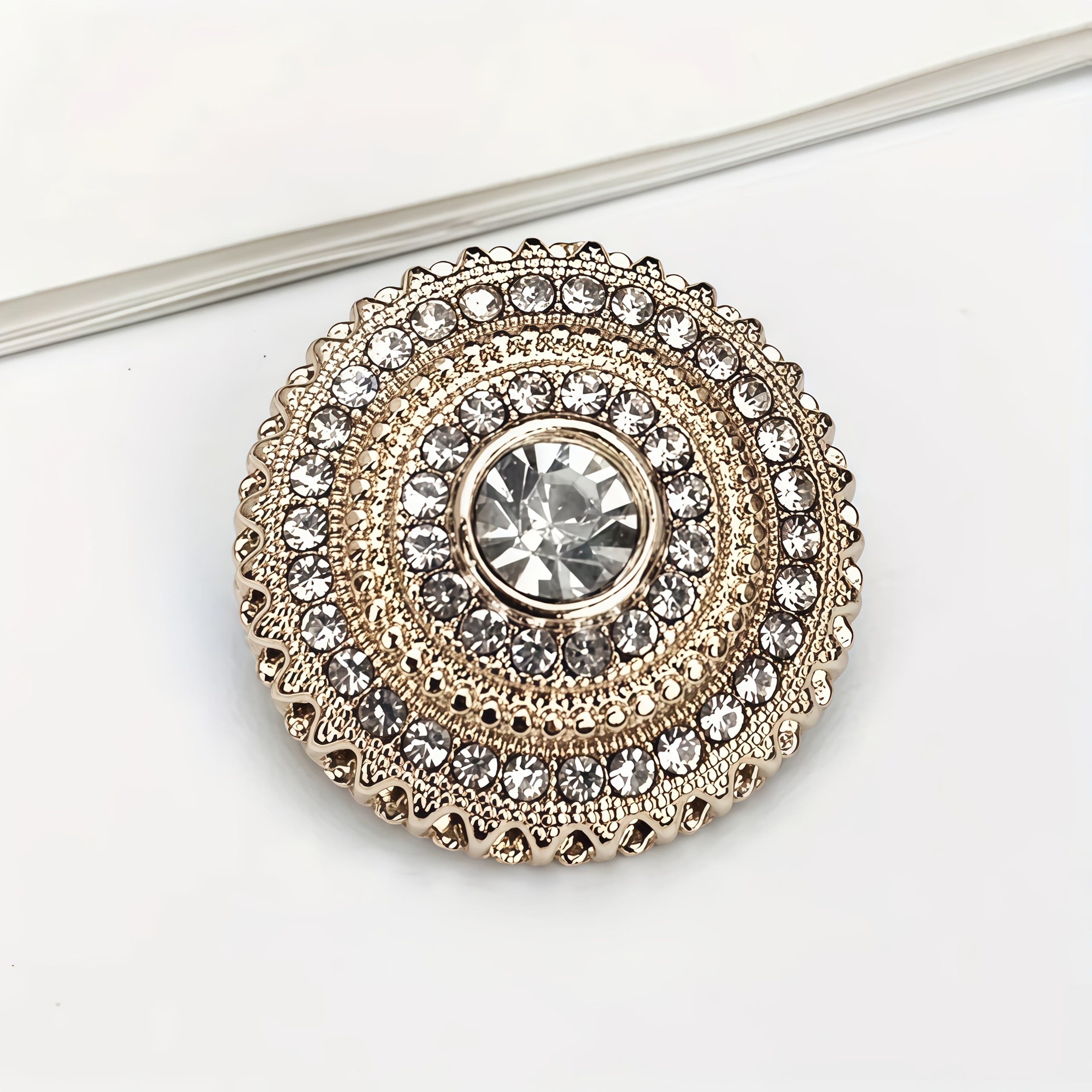 E-shop 6 Stück Elegante und Atmosphärische Strass Metallknöpfe, 18mm/23mm Näh- und Bastelbedarf, für die Feiertage, Geeignet für Hemden, Denim Jacken,