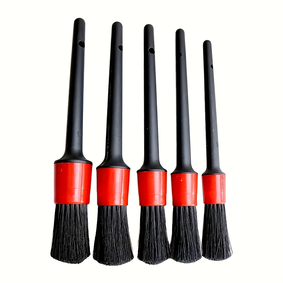 TEMU Car Wash Kit, Including 5 Detailing Brushes For Cleaning Car, Car Wheel Brush Rims Tire Wash Cleaning Kit, Complete Wheel Cleaning Tool, Scratch- ,