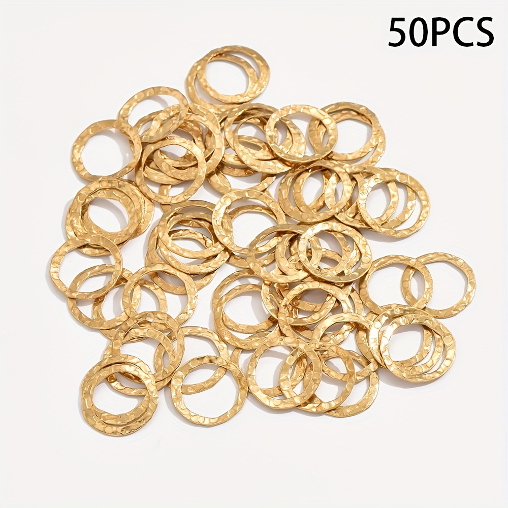 TEMU 20 stuks/50 stuks Originele Messing Holle Platte Geprofileerde Ronde Hanger zonder Gat voor DIY Dames Sieraad Accessoires